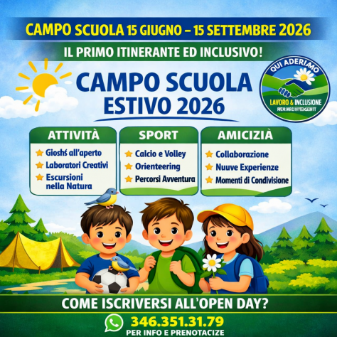 CAMPO SCUOLA ESTIVO ITINERANTE INCLUSIVO