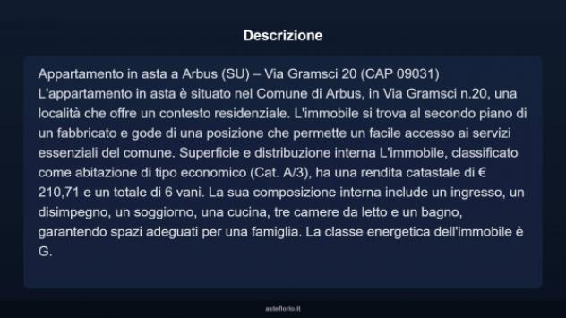 Immobile in asta di 90 m² con più di 5 locali in vendita a Arbus - Foto 4