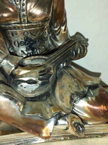 STATUETTA IN METALLO O SIMILARE VINTAGE ARGENTATA - Foto 4