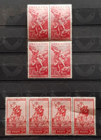 ITALIA francobolli in blocco di 4 - 1944-1988 - Foto 2