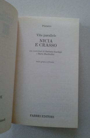 PLUTARCO - Vite parallele Nicia e Crasso - Foto 2