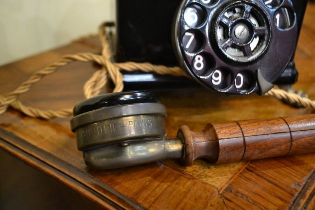 Antico telefono da tavolo anni 30 Breguet-Paris - Foto 4