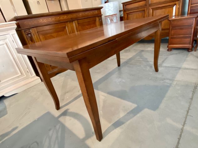 NUOVO TAVOLO DI VERO MASSELLO, Cm.160x85, ALLUNGABILE Cm. 240, FINITURA BASSANO - Foto 6