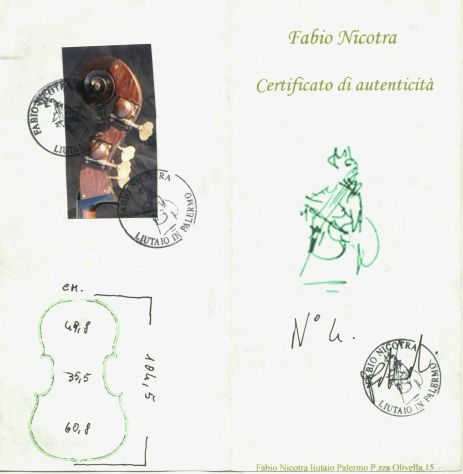 VENDO CONTRABBASSO SICILIANO TRAPANESE DI LIUTERIA DEL 1771 - Foto 9