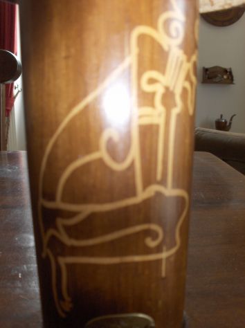 Antico Sopramobile Fungo Legno Artigianato Italian - Foto 2