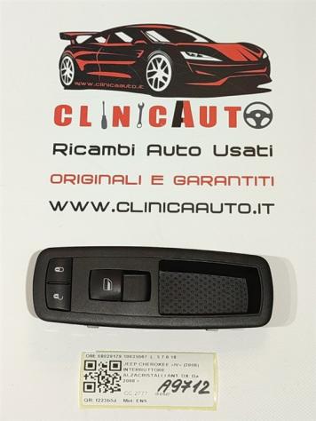 PULSANTE ALZAVETRO ANTERIORE DX JEEP Cherokee 5° Serie 68029178 10035067 ENS diesel 2777 (0813)