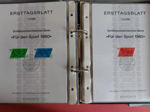 FRANCOBOLLI-KILOWARE-GERMANIA ERSTTAGSBLATTER-EMISS. I° GIORNO - 7 Kg !! - Foto 2