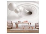 Fotomurale Adesivo Tunnel 3D E Sfere Bianche Arredalacasa