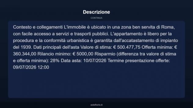 Immobile in asta di 115 m² con più di 5 locali in vendita a Roma - Foto 13