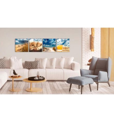 Quadro Estivo In 4 Parti Cm. 80x80 E 40x40 ARREDALACASA - Foto 2