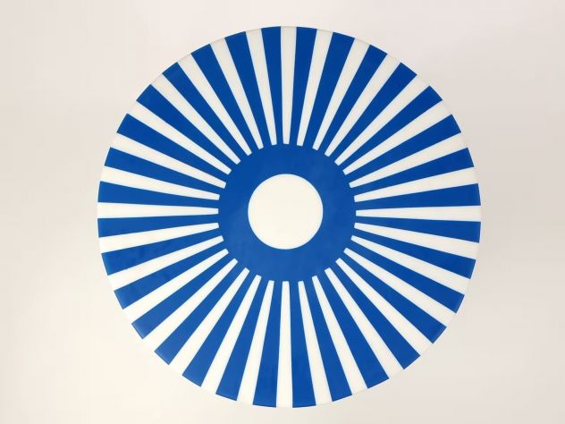 Tavolino marocchino fatto a mano blu e bianco – Design artigianale elegante - Foto 7
