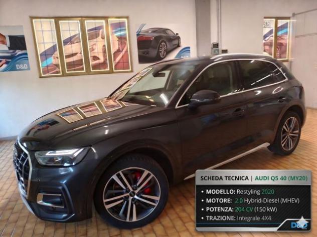 AUDI Q5 40 RESTYLING HYBRID DA 204 CV CON ADAS E 360' rif. 23814099