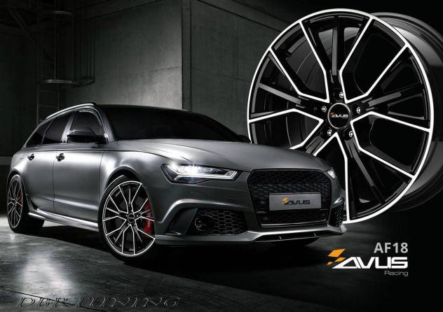 Cerchi lega 18 modello AVUS AF18 Black Polish AUDI - Foto 3