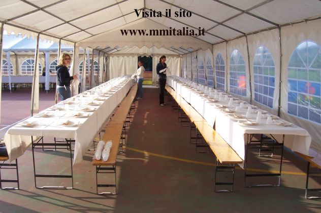 Gazebo Party 4 x 8 per mercati natalizi e feste uso Pubblico - Foto 3