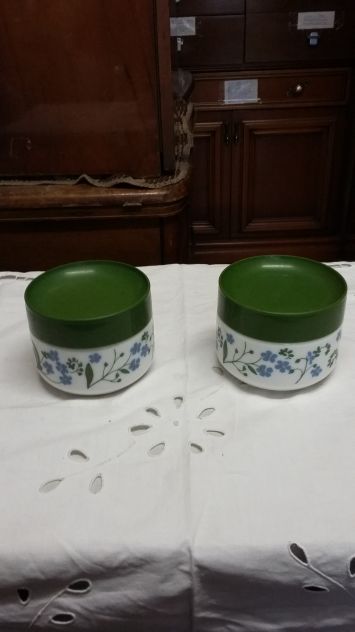 Coppia di vasetti, ceramica -Vintage