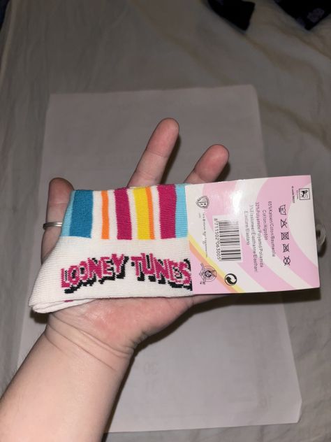 CALZE NUOVE CON CARTELLINO DA BAMBINA”LOONEY TUNES”TITTI,N’27-30,IN COTONE - Foto 3
