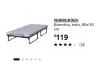 IKEA NORRUDDEN Brandina pieghevole 80x193 cm