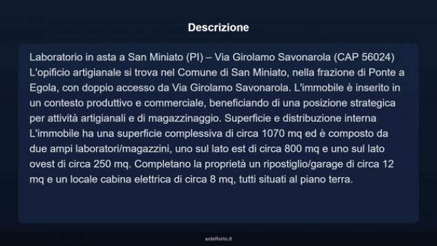 Immobile in asta di 1070 m² in vendita a San Miniato - Foto 4