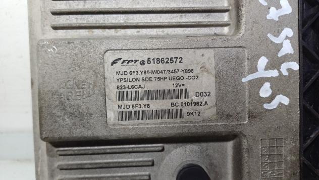 CENTRALINA MOTORE LANCIA Ypsilon 2° Serie 51862572/MJD6F3.Y8/HW04T 199A2000 diesel 1248 (0610) - Foto 2
