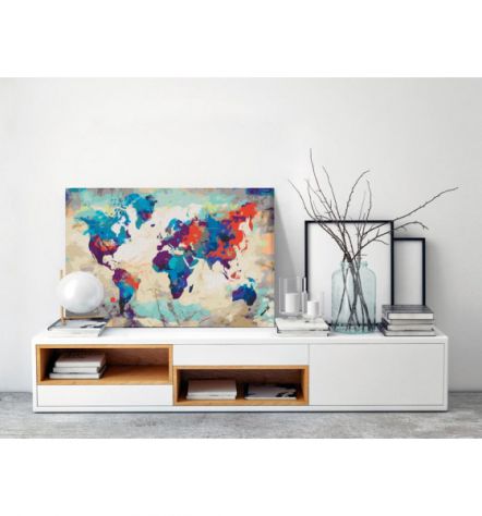 Quadro arredalacasa Fai Da Te World Map N. 13 Arredalacasa Spedizione Gratis - Foto 2