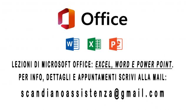 Insegno utilizzo di Word, Excel e PowerPoint