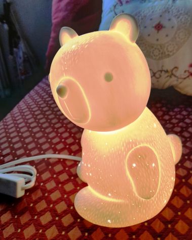 lampada opalina a forma di orsetto alta 25 cm. - Foto 6