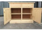 CREDENZA BASE IN LEGNO DI PINO 2 ANTE GREZZA