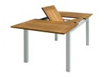 Tavolo cod 9056 Allungabile In Alluminio e Piano Teak