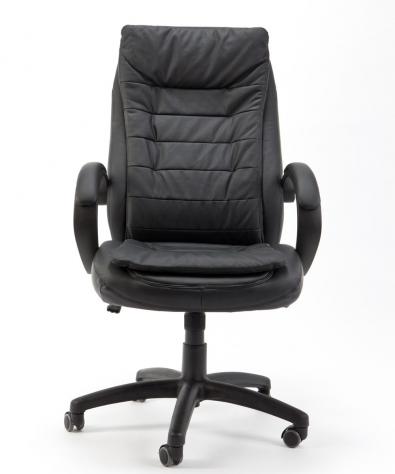POLTRONA UFFICIO ERGONOMICA IN ECOPELLE NERA - DIREZIONALE MODELLO PRESIDENT - NUOVA - Foto 2
