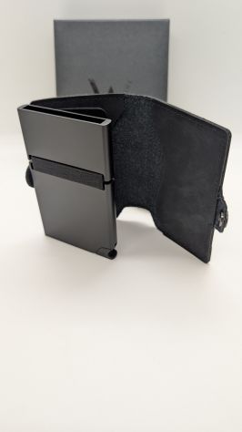Wallet porta carte di credito con protezione RFID nero nuovo - Foto 3
