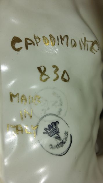 Contadino con vestiti d'epoca, porcellana Capodimonte Vintage - Foto 5