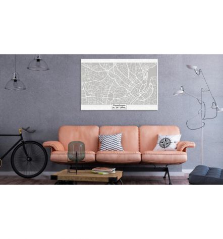 Quadro Di Sughero Mappa Stradale Di Copenaghen Arredalacasa - Foto 2