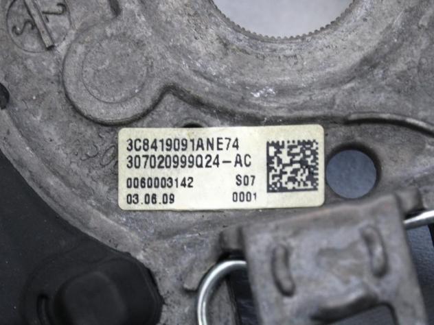 3C8419091ANE74 VOLANTE IN PELLE VOLKSWAGEN PASSAT 2.0 D 103KW 6M 4P (2009) RICAMBIO USATO - Foto 4