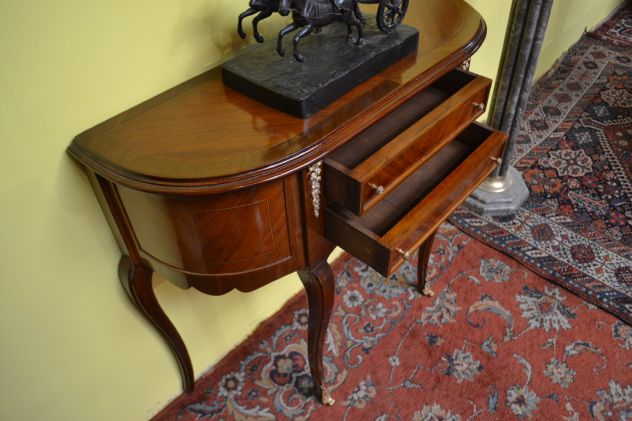 Console in noce mezzo giro stile Luigi XV - Foto 7