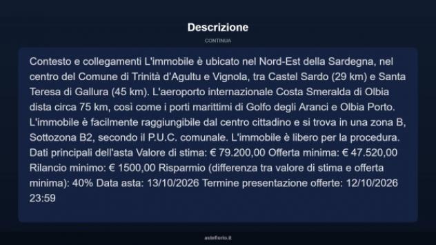 Immobile in asta di 55 m² in vendita a Trinità d'Agultu e Vignola - Foto 18
