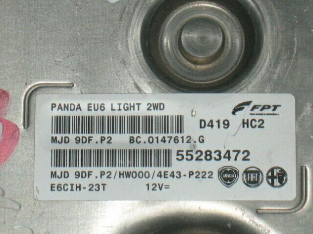 55283472 9DF.P2 ECU FIAT PANDA 1.3 JTDM 95HP 55283472 MJD 9DF.P2 HW000 VERGINE - Foto 2