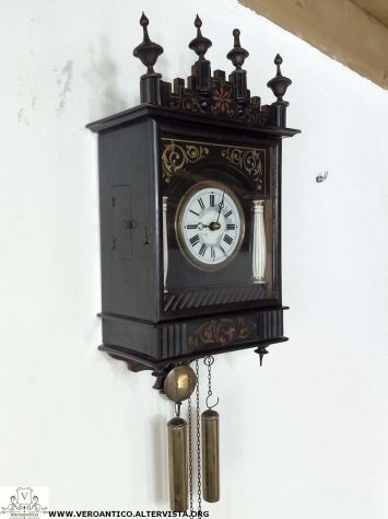 176558 Antico orologio a pendolo Foresta Nera - Foto 5