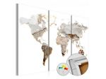 Quadro Di Sughero Globo Cm.60x40 O 120x80 In 3 Parti Arredalacasa