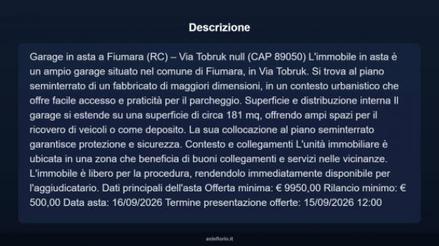 Immobile in asta di 181 m² in vendita a Fiumara - Foto 3