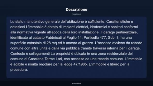 Immobile in asta di 129 m² con più di 5 locali e box auto in vendita a Casciana Terme Lari - Foto 6