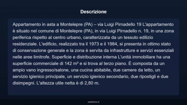 Immobile in asta di 142 m² con più di 5 locali in vendita a Montelepre - Foto 10
