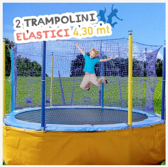 trampolini elastici Diam: 4,30 mt STAMPA 3D GIGANTE