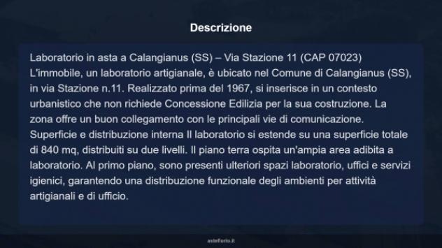 Immobile in asta di 840 m² in vendita a Calangianus - Foto 4
