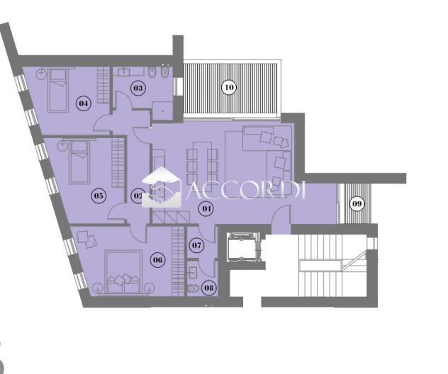 APPARTAMENTO di 4 vani e di 145 mq (MONTEBELLUNA) rif. PE6 - Foto 9