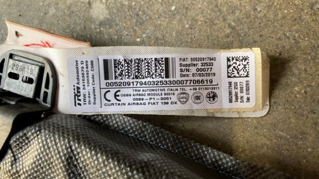 Airbag a tendina DX Fiat Panda 312 del 2019 (00520917940) - Foto 2