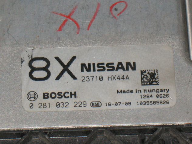 0281032229 ECU CENTRALINA NISSAN QASHQAI X-TRAIL 1.6 23710HX44A 1039S85626 - Foto 2
