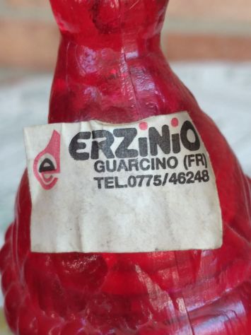 VECCHIA BOTTIGLIA GRAPPA ERZINIO DI GUARCINO (FR) ORSETTO CON CAPPELLINO - Foto 5