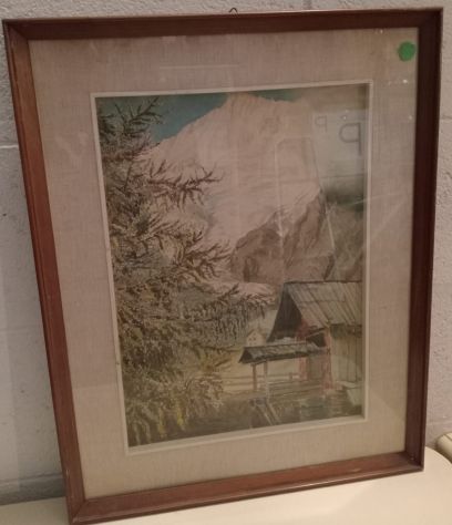 QUADRO CON CORNICE DI ANTIQUARIATO FIRMATO