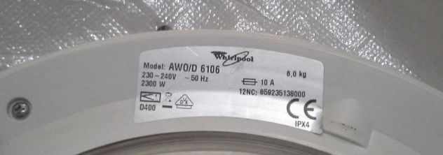Oblo Lavatrice Whirlpool 6kg