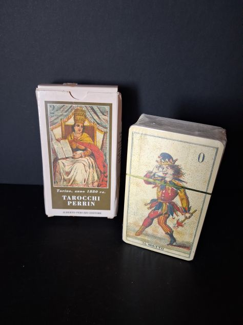 Tarot Perrin riedizione vintage carte ottocentesche Peruzzo editore , senza